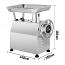 Masina de tocat carne Vevor Profesional Inox, 850W, capacitate 250 kg/h, dimensiune 440 x 280 x 440 mm
