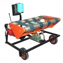 Masina infoliat baloti 500/610x700mm cu motor pe benzina HONDA GX160 4.8CP, pornire sfoara