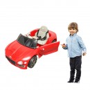 Masinuta electrica cu acumulator si telecomanda pentru copii Bentley rosie 6V/7Ah JE1166 scaun piele