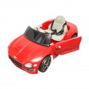 Masinuta electrica cu acumulator si telecomanda pentru copii Bentley rosie 6V/7Ah JE1166 scaun piele