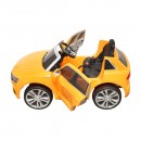 Masinuta electrica cu baterie 6V/7Ah si telecomanda pentru copii JJ2066 Audi Q8 galben cu scaun piele