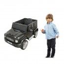 Masinuta electrica cu baterie 6V/7Ah si telecomanda pentru copii Mercedes G500 JJ2077 negru cu scaun piele