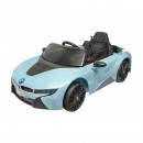 Masinuta electrica cu telecomanda pentru copii BMW i8 coupe 6V/7Ah JE1001 cu scaun piele