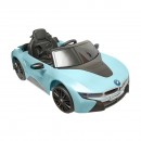 Masinuta electrica cu telecomanda pentru copii BMW i8 coupe 6V/7Ah JE1001 cu scaun piele