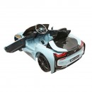 Masinuta electrica cu telecomanda pentru copii BMW i8 coupe 6V/7Ah JE1001 cu scaun piele