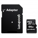 Microsd card 64gb goodram clasa 10 uhs-i cu adaptor