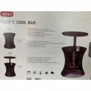 Mini bar de gradina multifunctional Keter Cool Bar Rattan, maro, 49.5x49.5x57-82 cm 