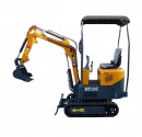 Mini excavator 1T pe senile cu semicabina, motor diesel 9.5CP, adancime sapare 1745mm, 3 cupe incluse 170/360/780mm THOR
