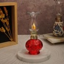 Mini Lampa cu gaz Vivatechnix Kutulu TR-1012R, inaltime 20 cm, rosu, abajur de sticla