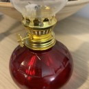 Mini Lampa cu gaz Vivatechnix Kutulu TR-1012R, inaltime 20 cm, rosu, abajur de sticla