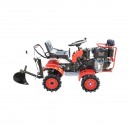 Mini tractor 4x4 diesel 17CP, 531cc, 3+1 viteze, 2 cutii de viteze, pornire electrica/manuala, latime lucru 1050mm cu freza, rarita, roti metalice, picior sprijin THOR