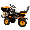 Motocultivator Ride-On Detoolz, 17CP, capacitate cilindrica 530 CC, motor 4 timpi, 4X4, 4 viteze, 2 cutii de viteze, pornire electrica