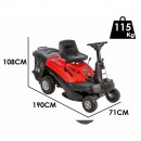 Mini tractoras pentru gazon GeoTech, 6.7 CP 3000 rpm, Inaltime taiere 35-75 mm, Pornire electrica, 5 viteze, Diametru 61 cm