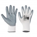 Mănuși de protecție fără cusături Cerva Babbler White, cu strat de latex, marimea 10