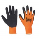 Mănuși de protecție fără cusături Cerva Palawan Orange, cu strat de latex, marimea 10