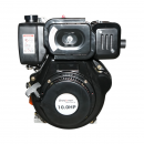 Motor diesel 10CP 186F, 418cc, turatie 3600rpm, ax rotund filetat 25.4mm, pornire sfoara Breckner Germany