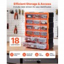 Organizator accesorii cu 18 sertare, Plastic, 38x16x47 cm
