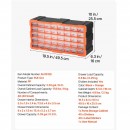 Organizator accesorii cu 40 sertare, Plastic, 49.5x16x25.5 cm