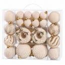 Ornamente catifelate de craciun / crem 46p