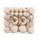 Ornamente catifelate de craciun / crem 46p