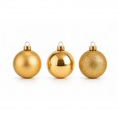 Ornamente plastic de craciun / auriu - 60p