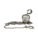 Palan manual inox cu lant 3m, sarcina maxima 1000 kg, carlig cu siguranta Breckner Germany