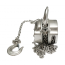Palan manual inox cu lant 3m, sarcina maxima 1000 kg, carlig cu siguranta Breckner Germany
