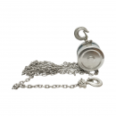 Palan manual inox cu lant 3m, sarcina maxima 500 kg, carlig cu siguranta Breckner Germany