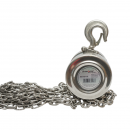 Palan manual inox cu lant 3m, sarcina maxima 500 kg, carlig cu siguranta Breckner Germany