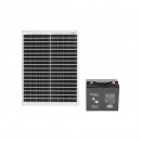 Panou solar 20W fotovoltaic monocristalin 460x350x135mm cu baterie 12V/17Ah, regulator 12/24V 10Ah si 2x port USB Breckner Germany