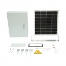 Panou solar 30W monocristalin 420x405x25mm cu tablou metalic pentru baterie si aparat gard electric 400x300x150mm IP65 Breckner Germany