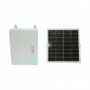 Panou solar 30W monocristalin 420x405x25mm cu tablou metalic pentru baterie si aparat gard electric 400x300x150mm IP65 Breckner Germany