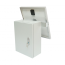 Panou solar 30W monocristalin 420x405x25mm cu tablou metalic pentru baterie si aparat gard electric 400x300x150mm IP65 Breckner Germany