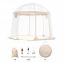 Pavilion Igloo 3 x 3 x 2.1 m, pereti transparenti detasabili, PVC, portabil, 10 kg, 4-8 persoane