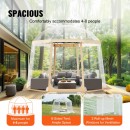 Pavilion Igloo 3 x 3 x 2.1 m, pereti transparenti detasabili, PVC, portabil, 10 kg, 4-8 persoane