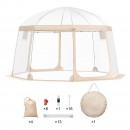 Pavilion Igloo 3.66 x 3.66 x 2.4 m, pereti transparenti detasabili, PVC, portabil, 12 kg, 8-10 persoane