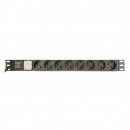 Pdu rack 1u 8 prize 3680w 3m gembird