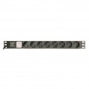 Pdu rack 1u 8 prize 3680w 3m gembird