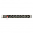 Pdu rack 1u 8 prize 3680w 3m gembird