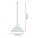 Pendul Atlas-50, putere 50 W, Led, diametru 440 mm, 6400 k, 2574 lm, aluminiu, design industrial