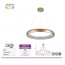 Pendul led 48 W, 2900 lm, 180-240V, Auriu, IP20, 120 x 60 cm, Aluminiu/Otel/Silicon