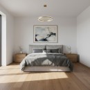 Pendul led 70 W, 4900 lm, 175-265V, Auriu, IP20, 100 x 40 cm, 3CCT, dimabil, telecomanda