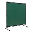 Perdea sudura impotriva scanteilor 180x180 cm, cadru otel, 4 roti blocabile, Verde