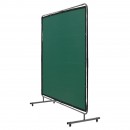 Perdea sudura impotriva scanteilor 180x180 cm, cadru otel, 4 roti blocabile, Verde