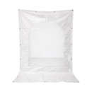 Perete lateral cort hala 2x2.8m alb cu geam transparent LP64