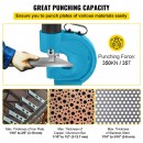 Perforator pentru tabla, hidraulic, 35 tone forta, matrițe de perforare 10,5 mm, 13.8 mm, 17.5 mm, 20.5 mm