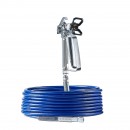 Pistol si furtun pentru vopsit, 15.2 m, 248 Bar, 5 x duze 211, 315, 417, 517, 623, Tije prelungitoare 30, 50, 60 cm, Otel/Aluminiu