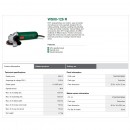 Polizor unghiular DWT WS08-125R, putere 860 W, max disc 125 mm, 11000 rpm, functie anti-restart