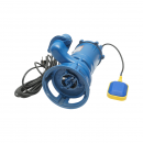 Pompa apa murdara, drenaj submersibila cu flotor si tocator 750W, 220V, debit 300L/min, H10m WQDS15-8-0.75F Breckner Germany