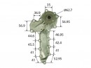 Pompa apa pentru pentru New Holland, Bobcat, Kubota cod OEM 6653941, 6684225, 15521-73033, 15521-73030, 15521-73035